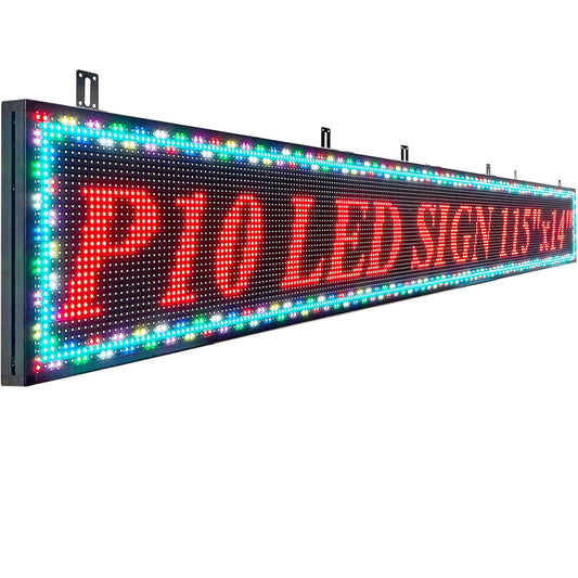 115 x 14 inch outdoor P10 full-color LED sign with WiFi control