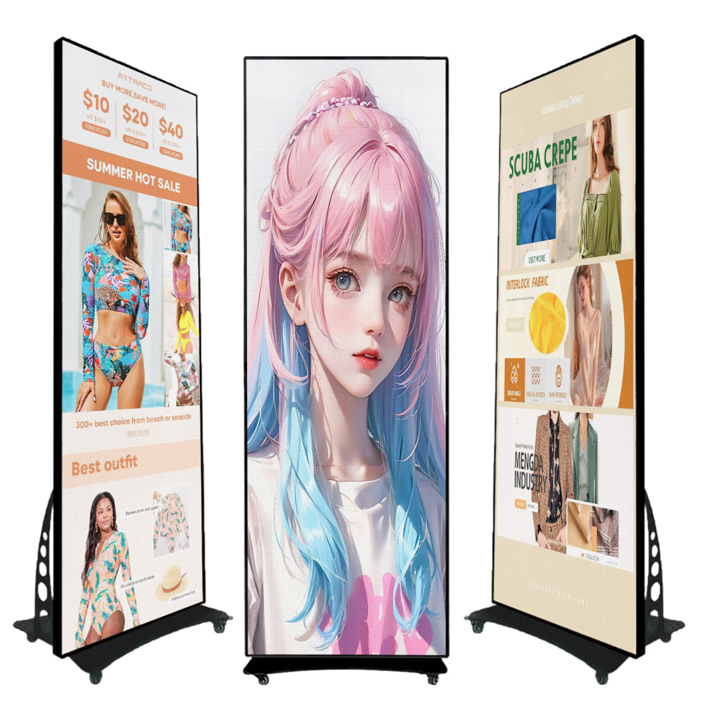 CX Indoor Poster LED Display 64×192cm – Vertical Digital Signage for Retail, Lobby & Restaurant