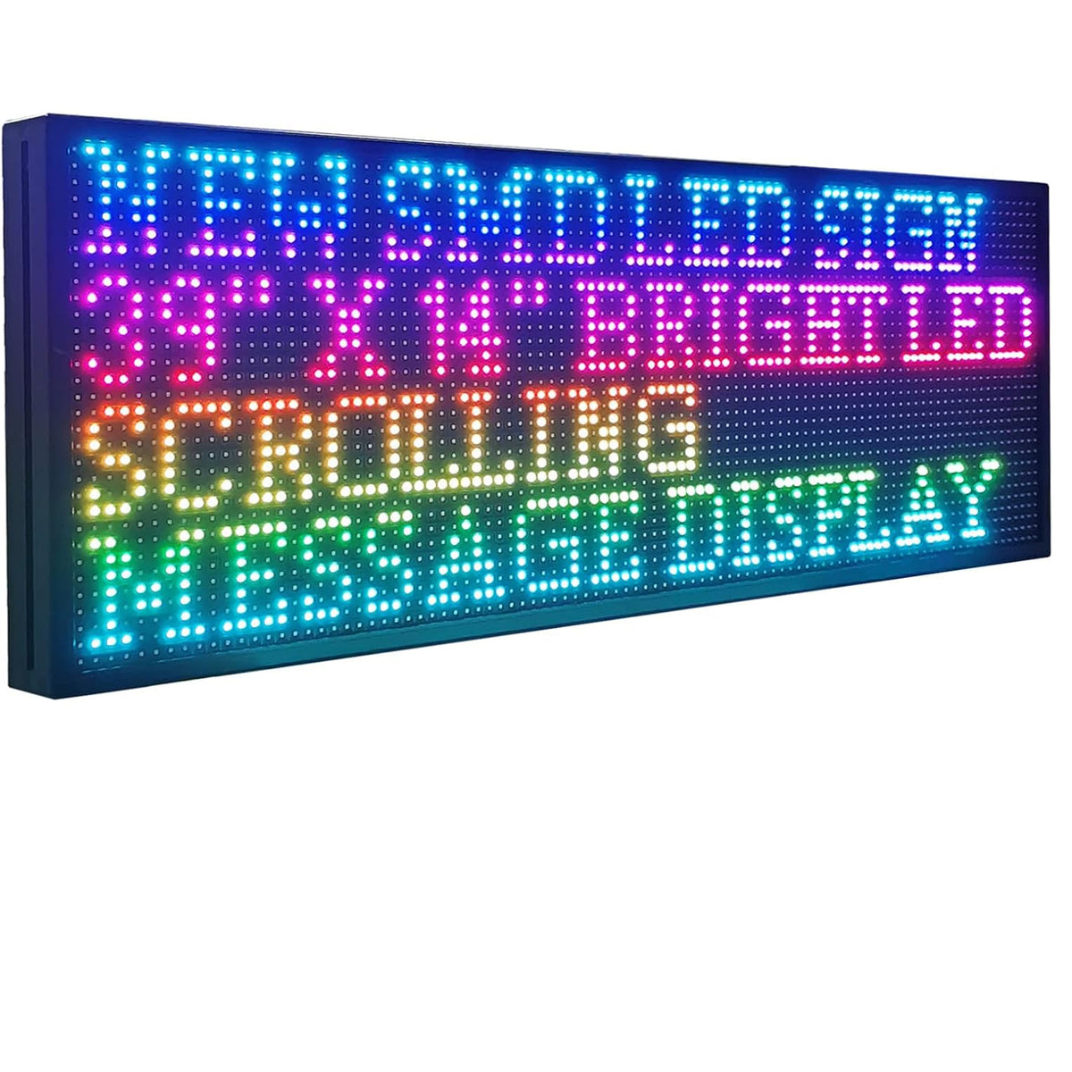 CX P10 Outdoor LED Scrolling Sign 39" x 14", WiFi Programmable RGB Text Message Board, High Brightness SMD LED Display for Storefront, Restaurant, School, Church and Business Notices