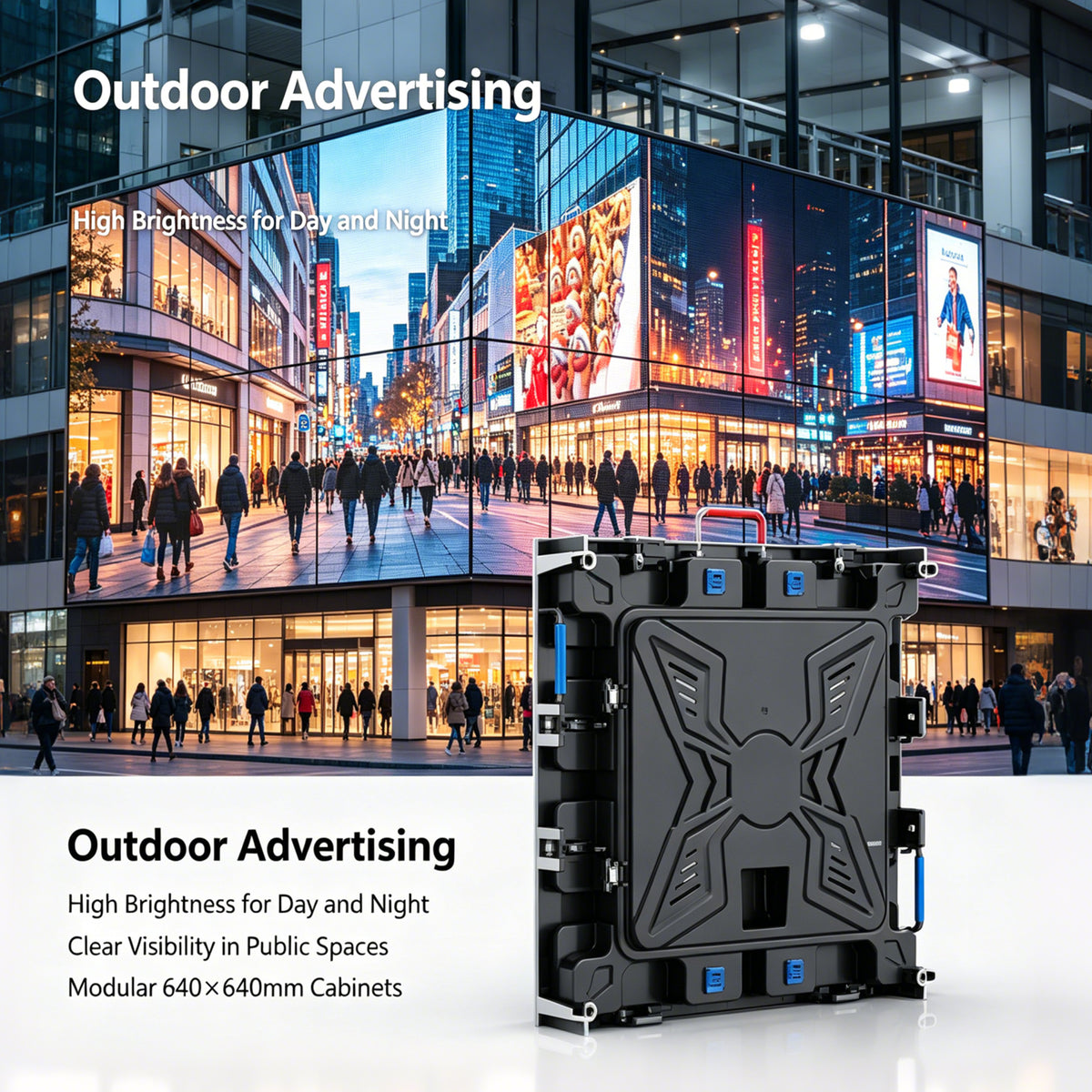 CX P2.5 Outdoor LED Video Display – IP65 Waterproof Advertising Screen for Storefront & Billboard