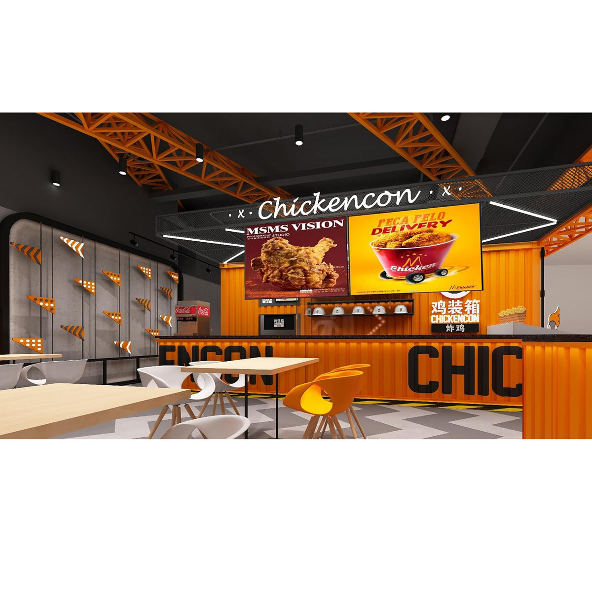 CX P4 Square Outdoor LED Sign 40"×40" – Full-Color Video Display for Business Advertising