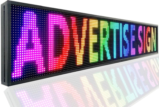 P10 77"X14"Programmable Led Sign Custom Scrolling Outdoor Digital Display Signs For Business Electronic Message Board Creen Panel Wifi Control Advertising Signage