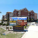 CX P5 Outdoor LED Sign 65" x 34"Full Color Programmable LED Display, IP65 Waterproof High-Brightness Digital Sign with WiFi & USB Control, Scrolling Text Image Video Message Board for Business Advertising