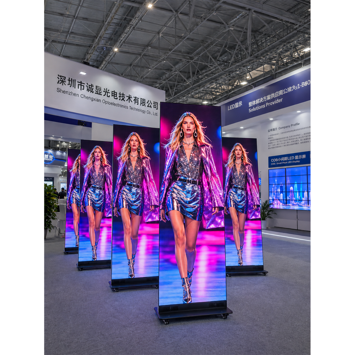 Vertical LED Display Sign 64×192cm