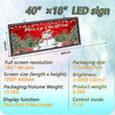 CX P6 Outdoor LED Sign 40"×18" – 6000nits Programmable Display for Business & Restaurant