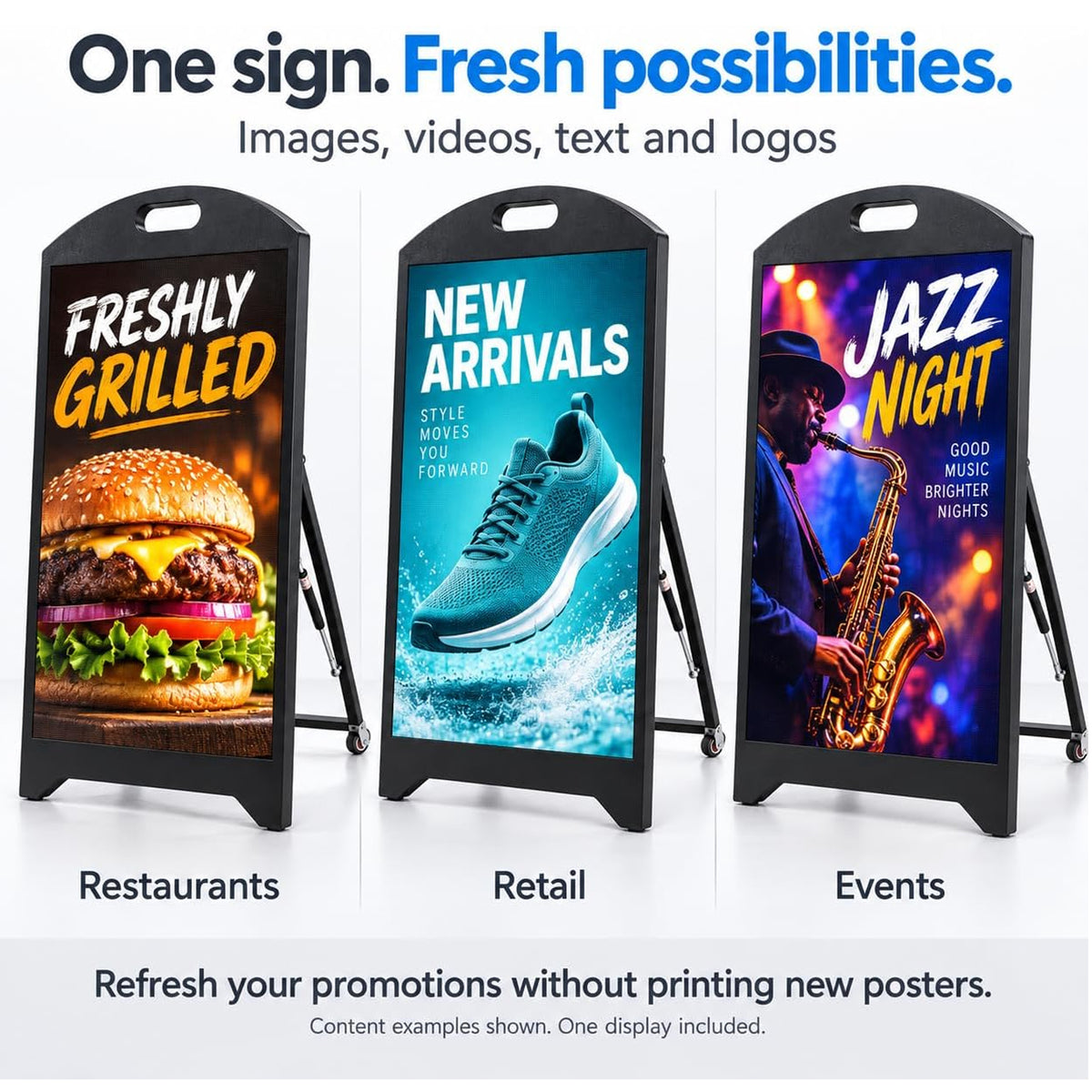 5500 Nit P2.5 Outdoor LED Digital Signage – Programmable LED Sidewalk Sign