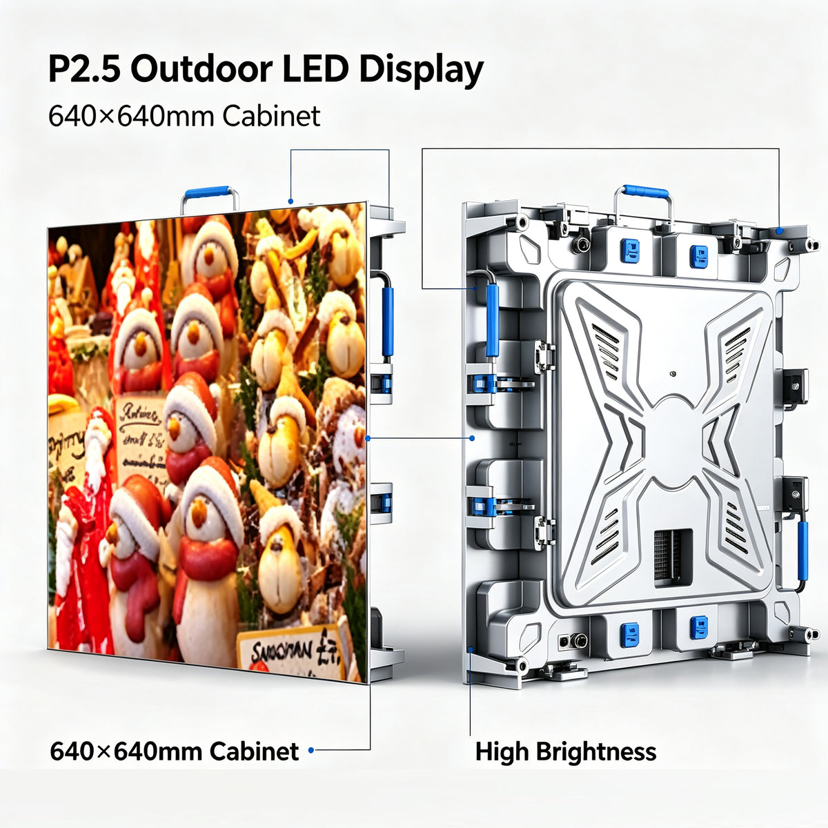 CX P2.5 Outdoor LED Video Display – IP65 Waterproof Advertising Screen for Storefront & Billboard