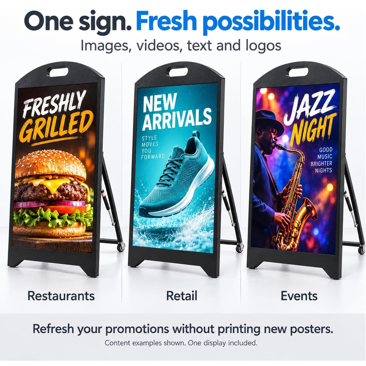 5500 Nit P2.5 Outdoor LED Digital Signage – Programmable LED Sidewalk Sign