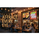 LED Advertising Sign,P5 39x14 Inches Full Color Programmable Digital Board, High Brightness Scrolling Message Display with WiFi & USB Control for Business Promotion