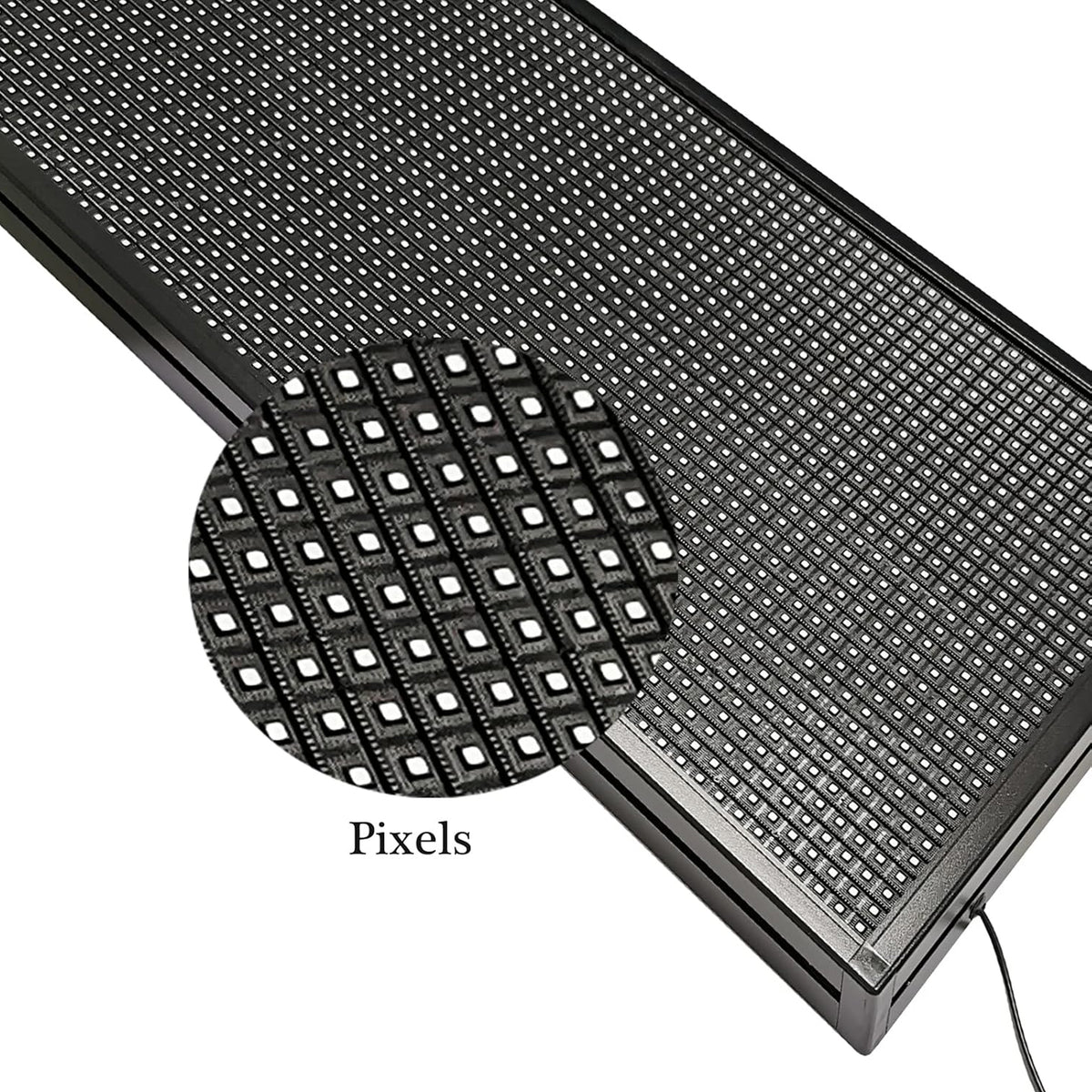 CX P10 Outdoor LED Scrolling Sign 39" x 14", WiFi Programmable RGB Text Message Board, High Brightness SMD LED Display for Storefront, Restaurant, School, Church and Business Notices