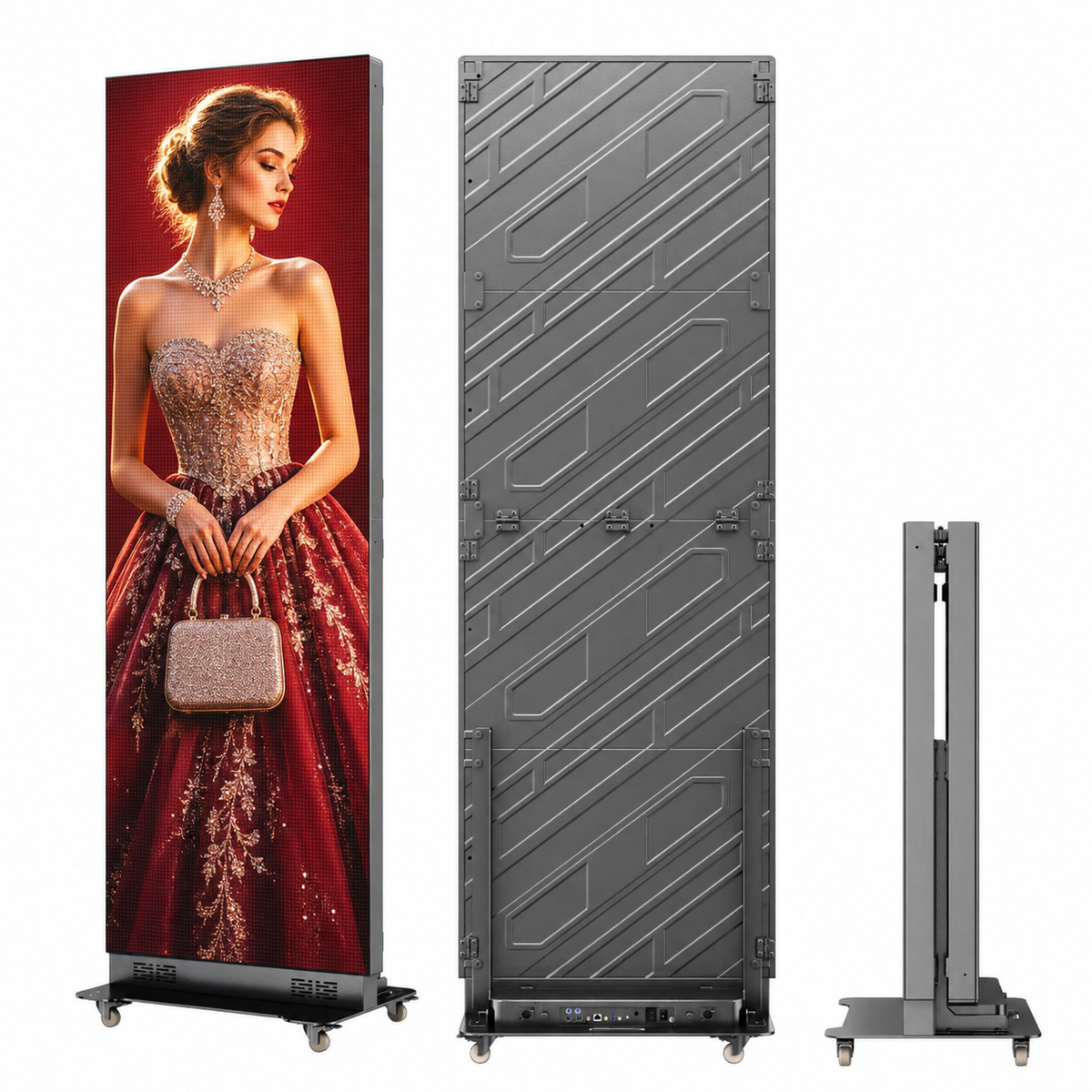 CX P3 Outdoor Foldable LED Poster Display 640×1920mm – Waterproof Vertical Digital Signage Screen, Portable LED Advertising Board for Retail, Storefront & Outdoor Billboard