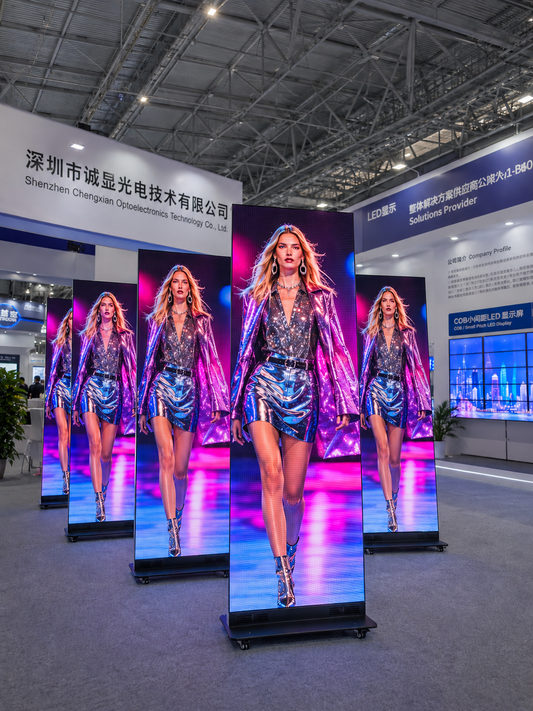 CX P3 Outdoor Foldable LED Poster Display 640×1920mm – Waterproof Vertical Digital Signage Screen, Portable LED Advertising Board for Retail, Storefront & Outdoor Billboard
