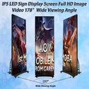 CX Indoor Poster LED Display 64×192cm – Vertical Digital Signage for Retail, Lobby & Restaurant