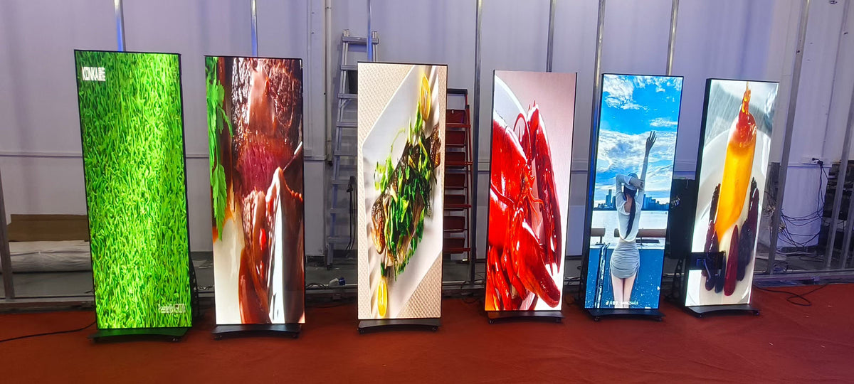 CX P3 Outdoor Foldable LED Poster Display 640×1920mm – Waterproof Vertical Digital Signage Screen, Portable LED Advertising Board for Retail, Storefront & Outdoor Billboard
